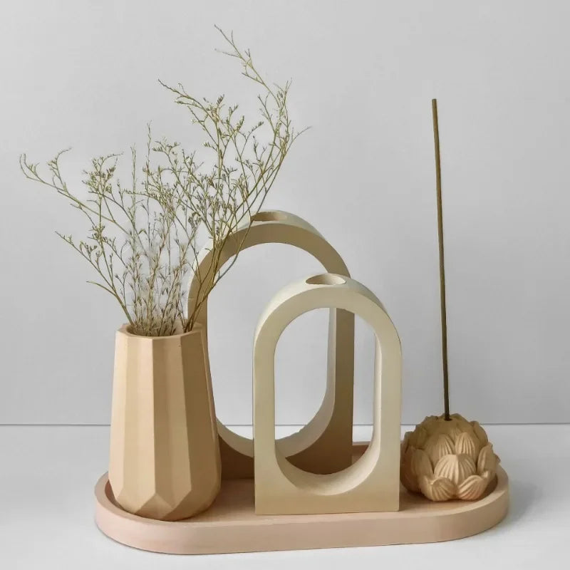 Silikonform Zylindrische Vase für Gips Epoxidharz Kerzen Deko DIY