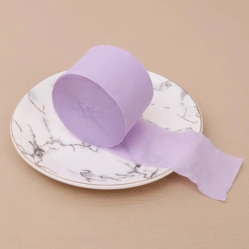 25m Crêpe Papier Streamer 4.5cm für DIY Deko und Blumen Basteln