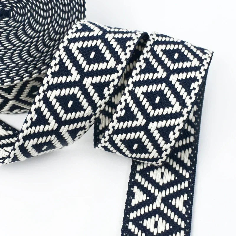 Robustes 38mm Gurtband Jacquard Polyester Baumwolle für Taschen und DIY