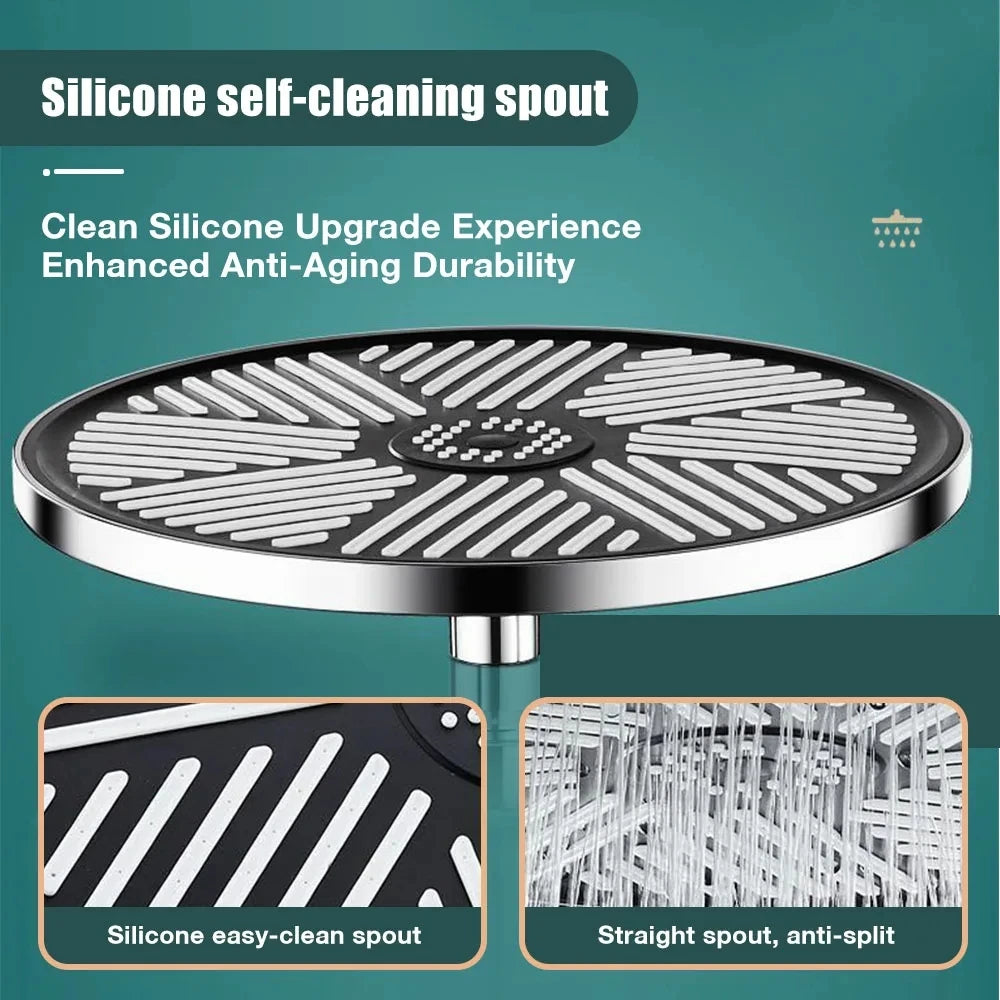 12 Zoll Rund Regen Duschkopf Hochdruck Deckenmontage Großes Panel