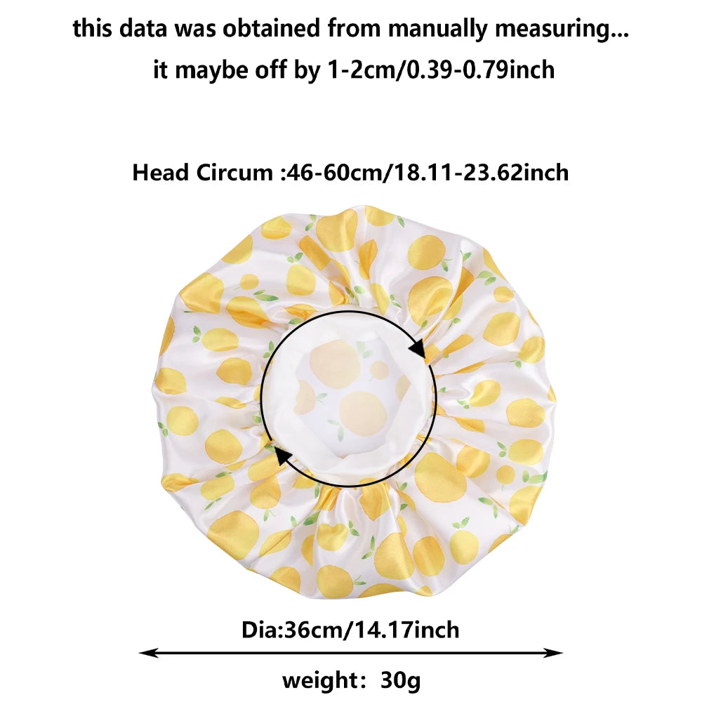 Atmungsaktive Schlafmütze mit Frucht und Tiermotiv für alle Haartypen