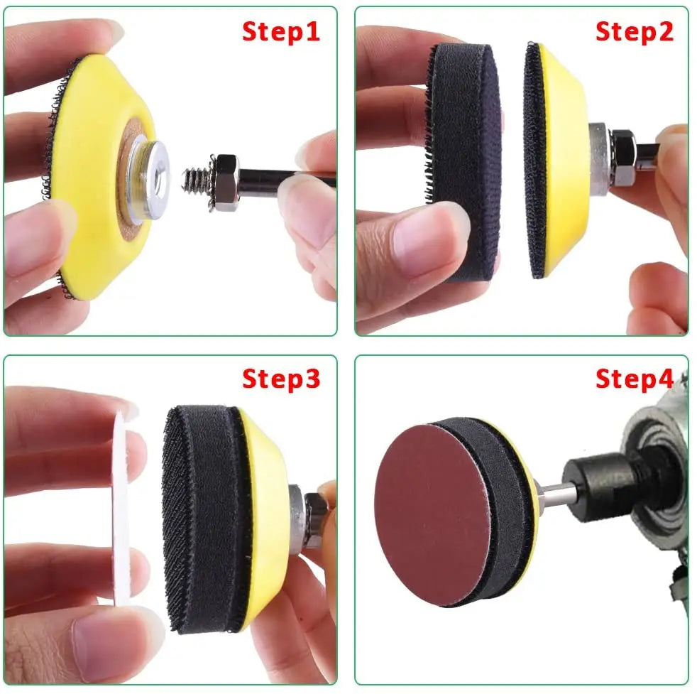 2 Zoll Schleifpapier Set mit Klettverschluss in verschiedenen Körnungen