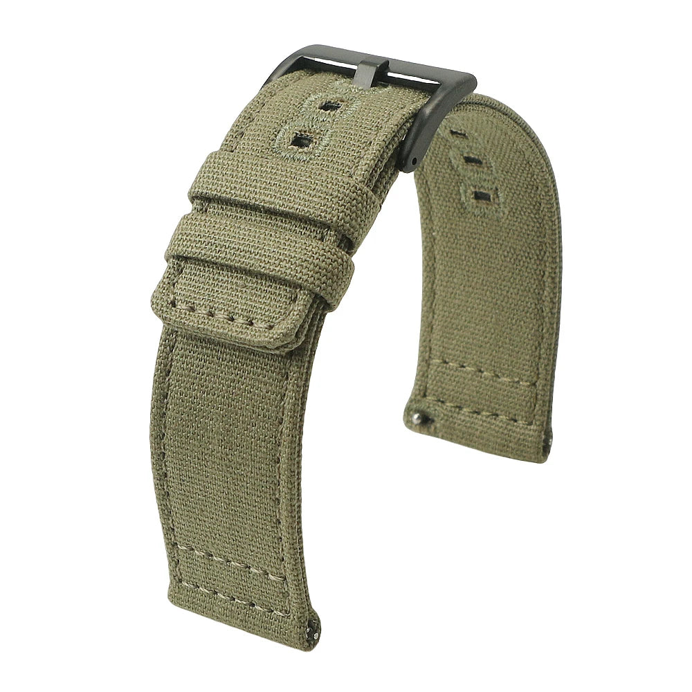 Schnellverschluss Uhrenarmband Nylon-Canvas 18-22 mm mit Pin Schnalle-Yabubest - Home & More
