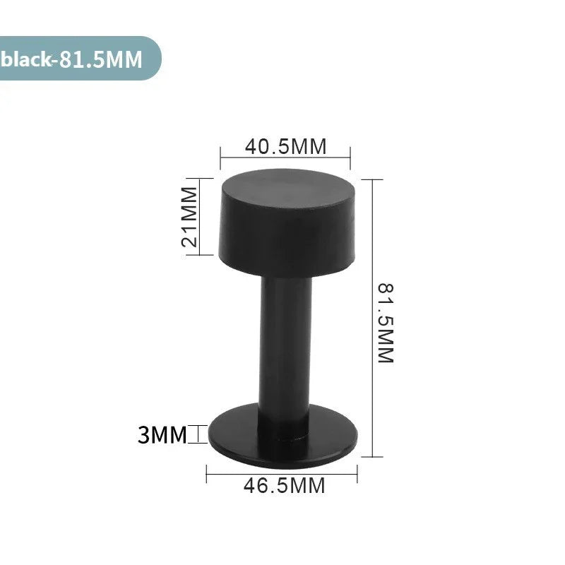 Nagelfreier Edelstahl Gummi Türstopper zur Boden- Wandmontage - Varianten