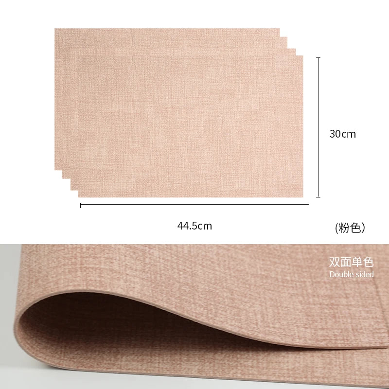 Wasserdichte PVC Kunstleder Tischsets 4er Set für Ihre Küche