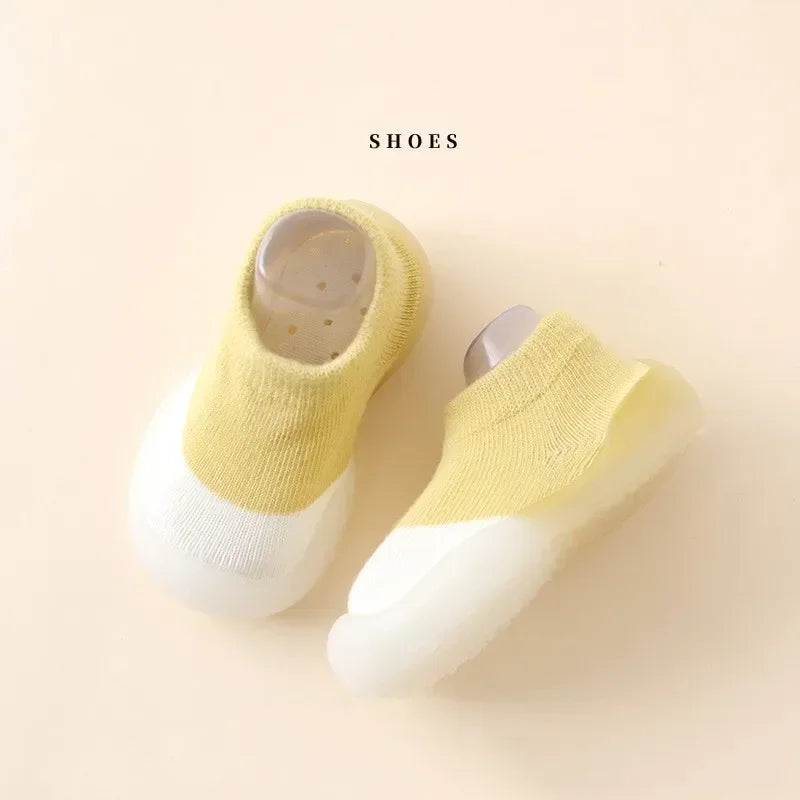 Baby Socken Schuhe mit Weicher Gummisohle für Erste Schritte Unisex
