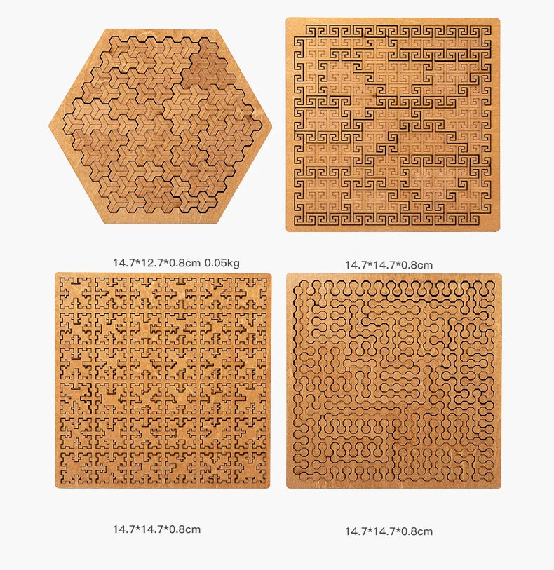 Unmögliches Holzpuzzle mit zehn Schwierigkeitsstufen für Erwachsene-Yabubestshop