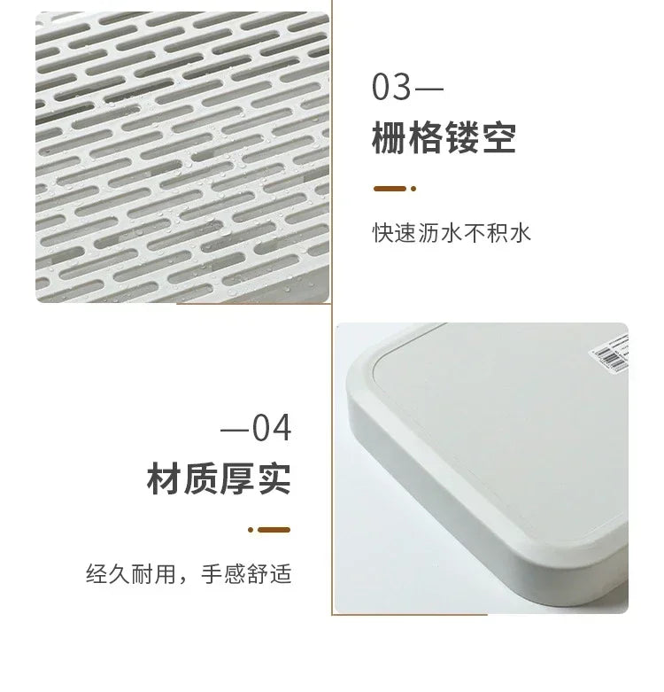 Rechteckiges Serviertablett für Küche Bad Tee Kaffee Obst