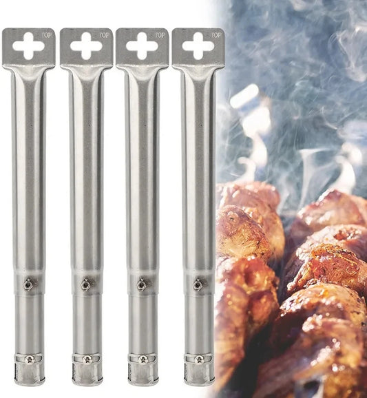 4-teiliges Set Universal Grillrohr Brenner aus Edelstahl, einstellbar - Yabubest - Home & More