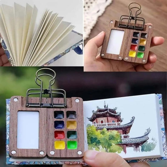 Mini Aquarell-Reiseset: Tragbare Farbpalette für Künstler unterwegs