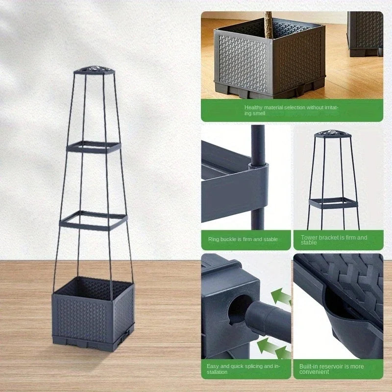 Vertikaler Pflanzturm Mehrschichtig für Balkon und Gemüseanbau