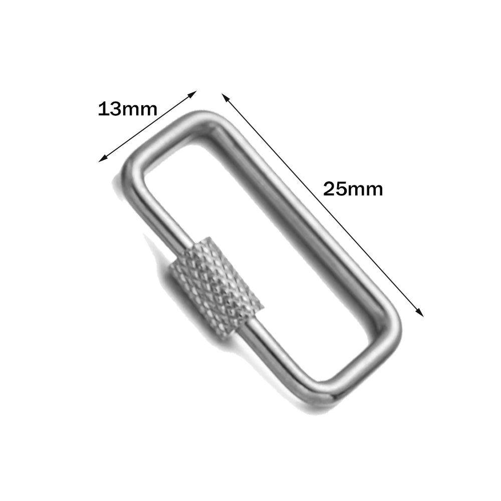 5er Set goldene Schraube Karabiner aus Edelstahl für Schmuck DIY