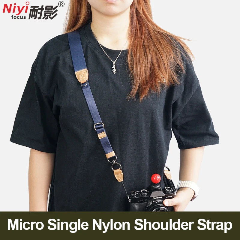 Nylon Kameragurt Schultergurt verstellbar Schnellverschluss Systemkamera