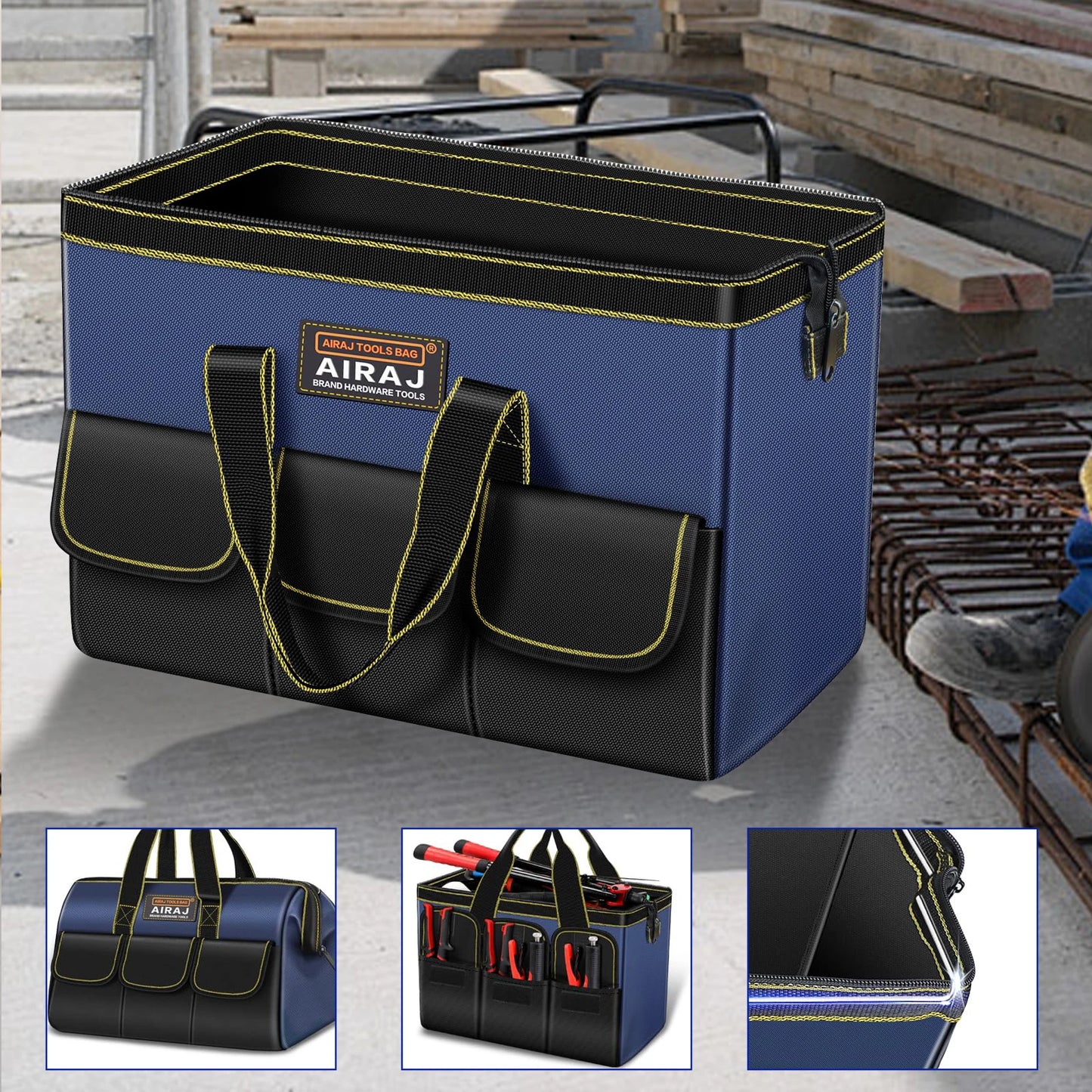 Multifunktionale Werkzeugtasche 1680D Oxford Stoff Elektrikertasche Wasserdicht Gross