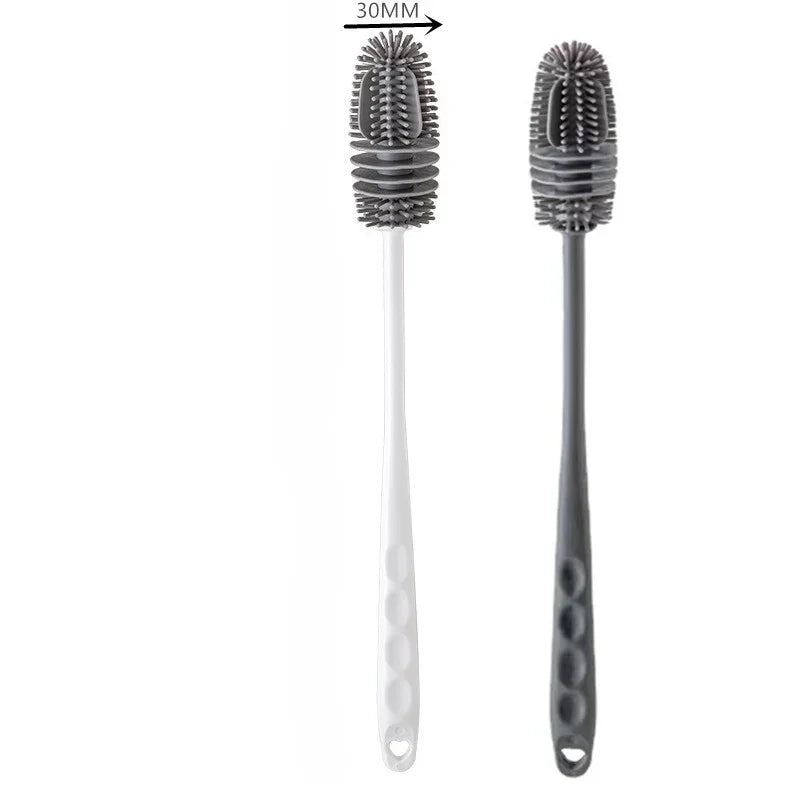 Flexible Silikonbürste langer Griff – Sanfte Reinigung für Flaschen, Gläser, Vasen