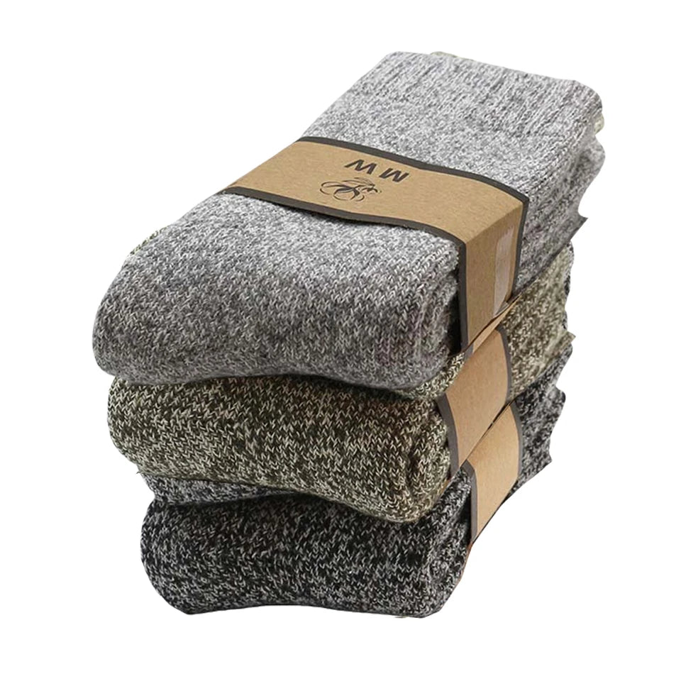 Dicke warme Merino Wollsocken für Männer im 3er Pack
