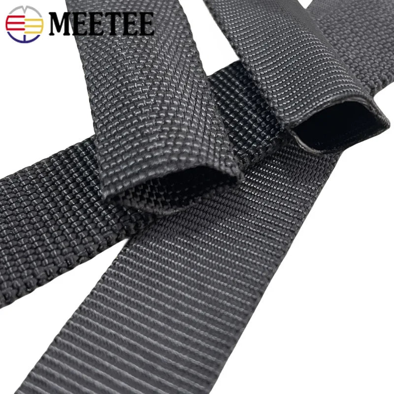 Röhrenförmiges Polyester Gurtband doppellagig 20-50mm für DIY Taschen Rucksäcke 5/10m