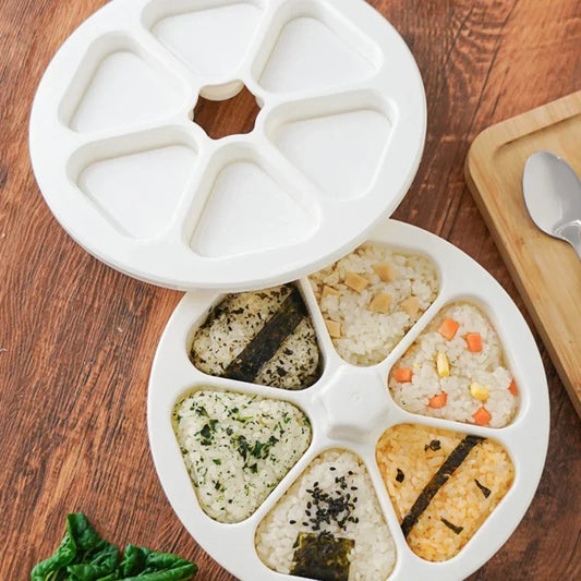 Dreieckige Sushi-Form für 6 Reisbällchen, BPA-frei und spülmaschinenfest