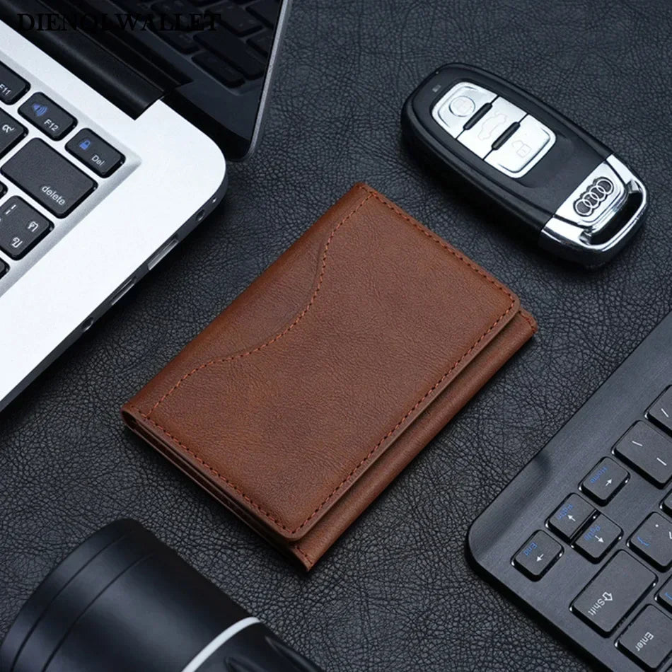 Unisex Magnetischer PU Leder Kartenhalter – MagSafe kompatibel für Handy