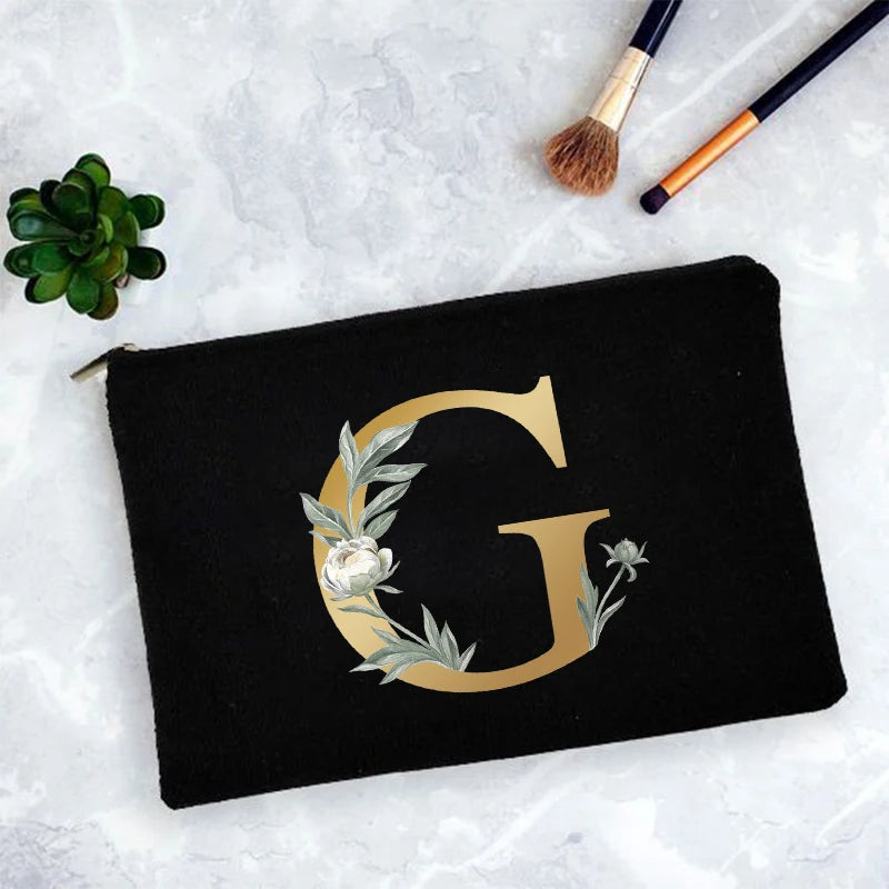 Florale Kosmetiktasche mit Reißverschluss für Damen und Brautjungfern