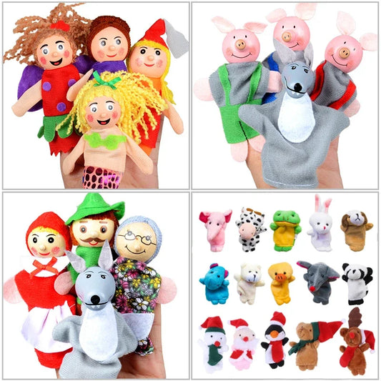 10-teiliges Tiere Fingerpuppen Set für Babys und Kinder