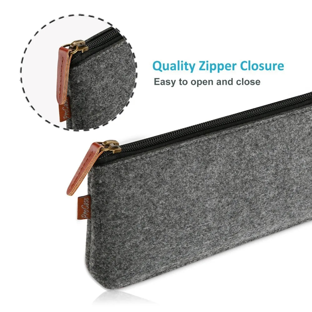 Dicke Filz Bleistifttasche 21x11 cm praktische Stiftetasche für Schule Büro