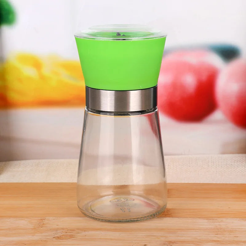 Präzise Mahlfunktion: Manuelle Salz-Pfeffermühle 150ml Edelstahl - Glas