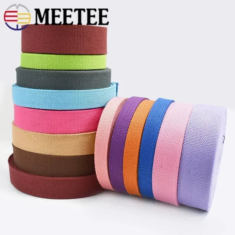 5M Polyester Baumwoll Gurtband 2mm dick für Rucksack Gürtel Kleidung 20-50mm breit