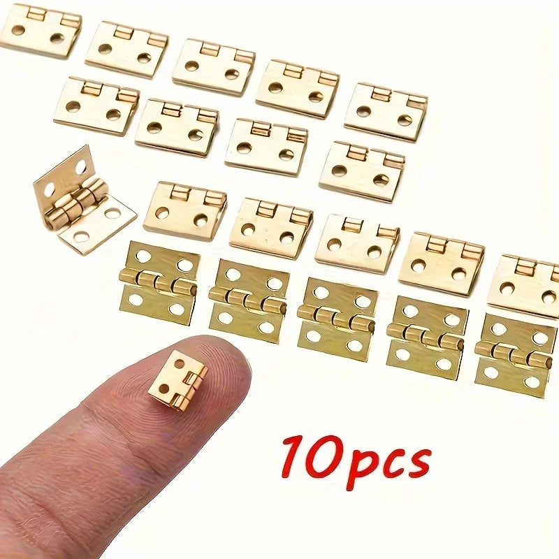 10x Mini Metallscharniere für 1/12 Haus Möbelmodell robust - praktisch