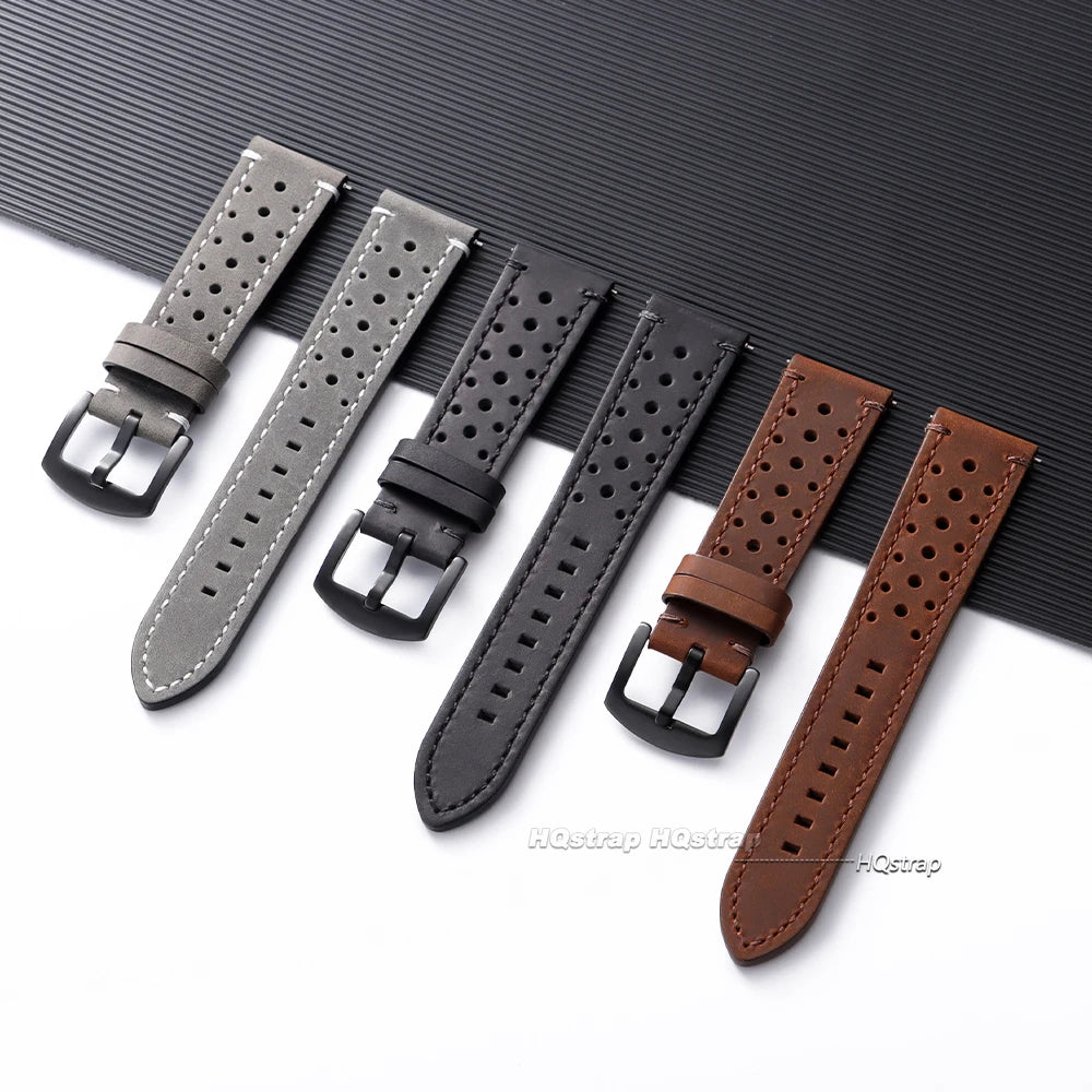 Vintage Rindsleder Uhrenarmband 18 Millimeter bis 24 Millimeter A