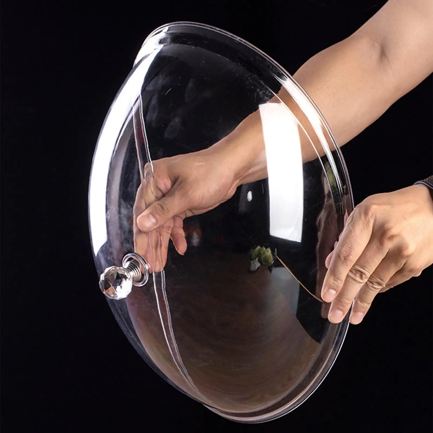 Transparente Kuchenplatte mit Deckel staubdicht und haltbar für Küche