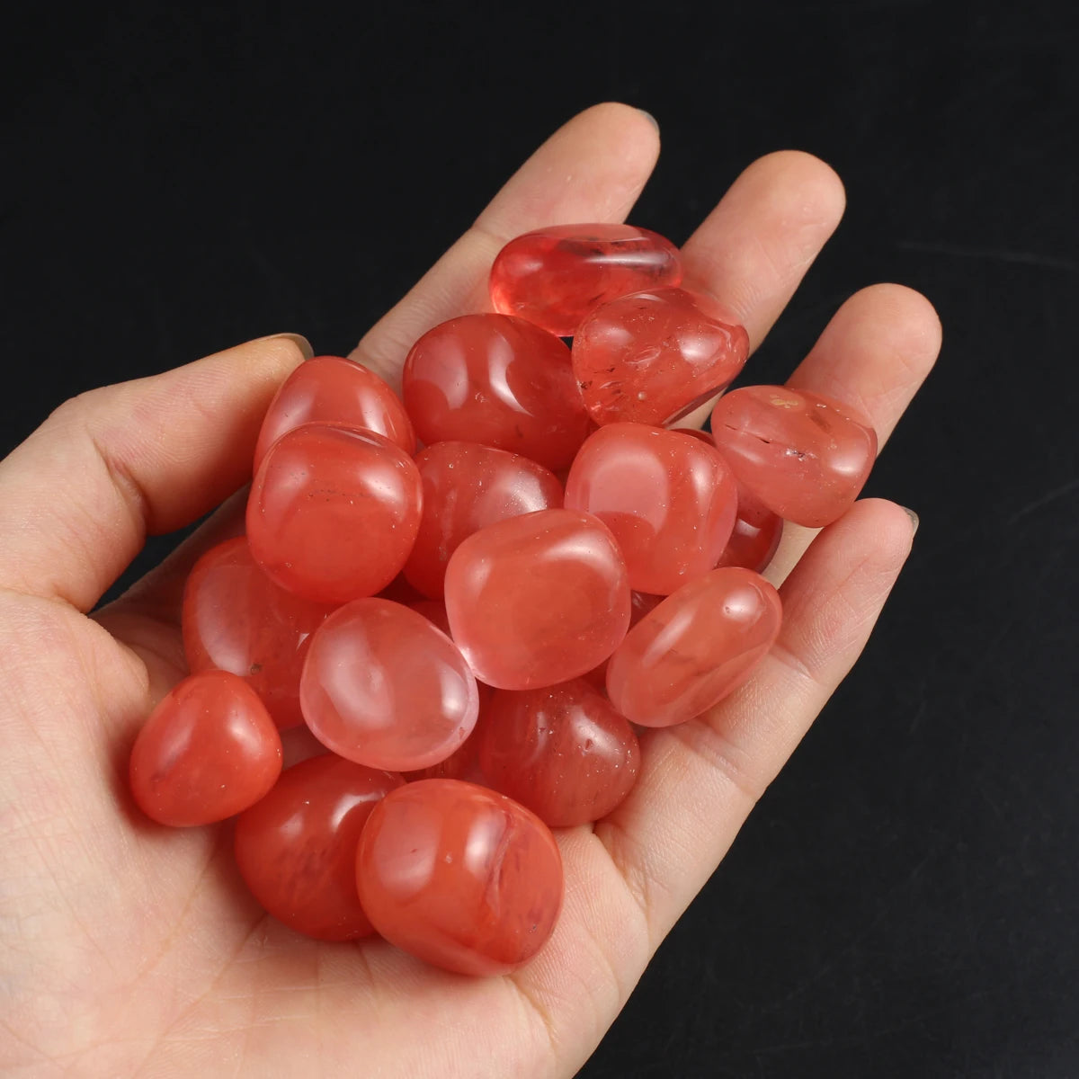 10er Set Polierte Natursteine für Heim und Aquarium