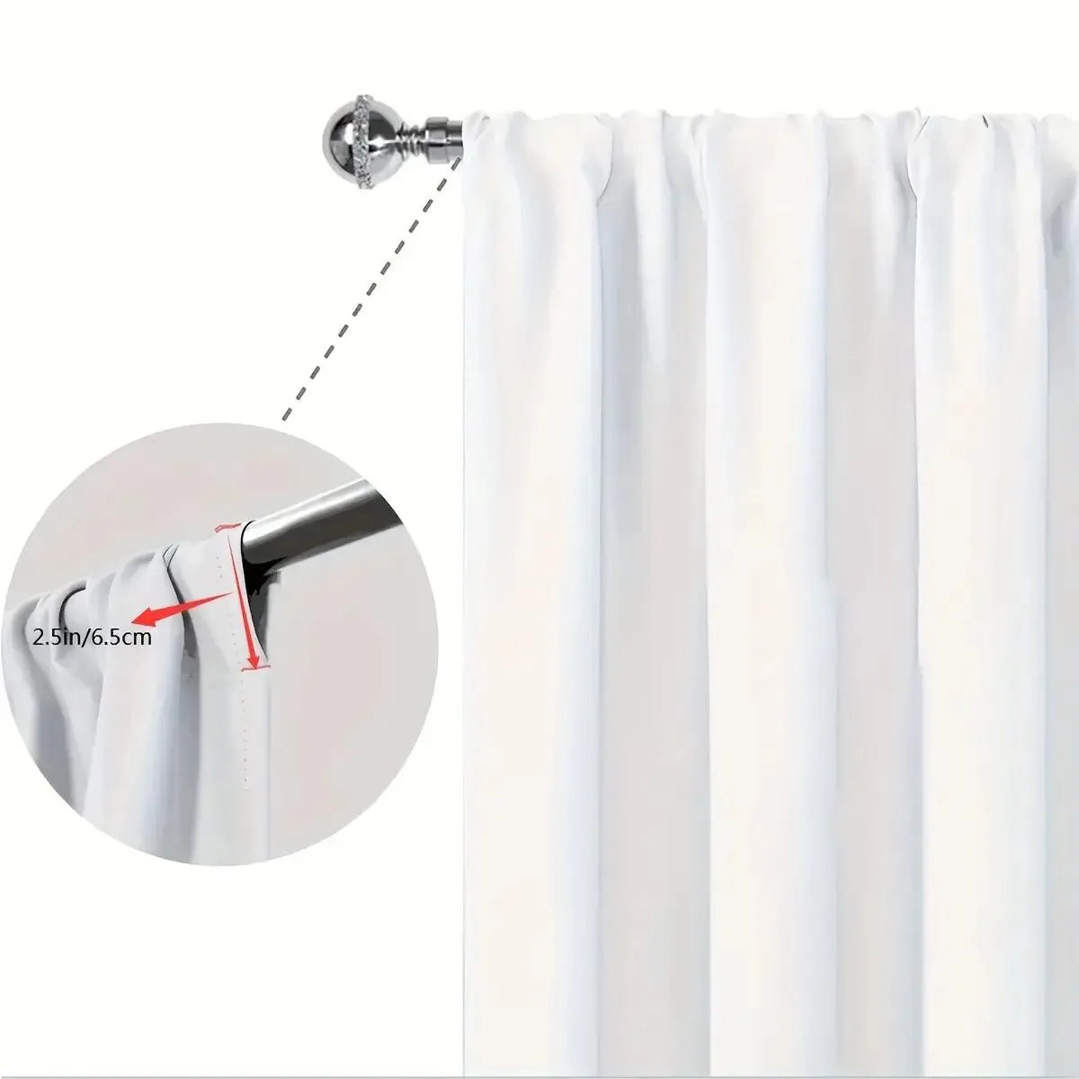 Vorhänge im Waldbergen Design aus langlebigem Polyester 2er Set