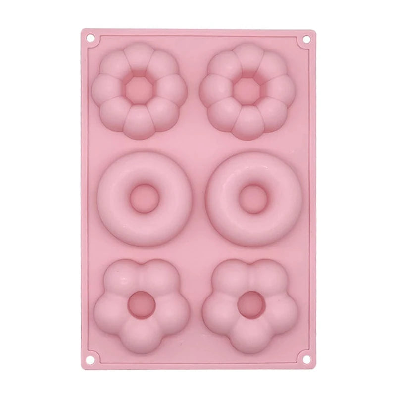 Vielseitige Silikon Backform für 6 Donuts und kreative Projekte