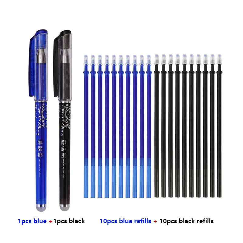 Löschbarer Gel Stift Set 0,5mm – Schwarz, Blau, Rot für Schule & Büro-Yabubest - Home & More