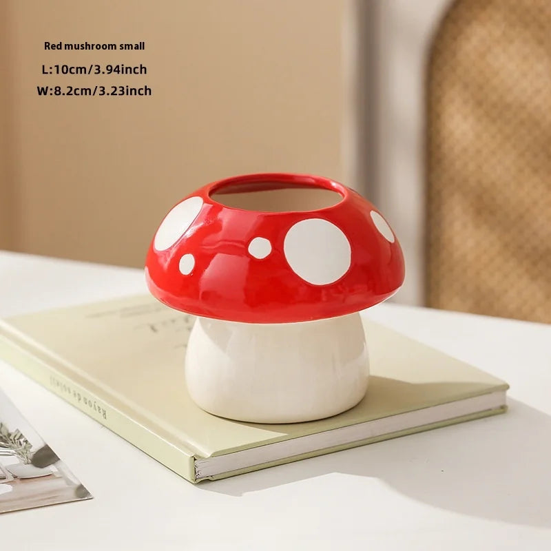 Keramik Pilz Stifthalter kreativer Desktop Organizer für Schule und Büro