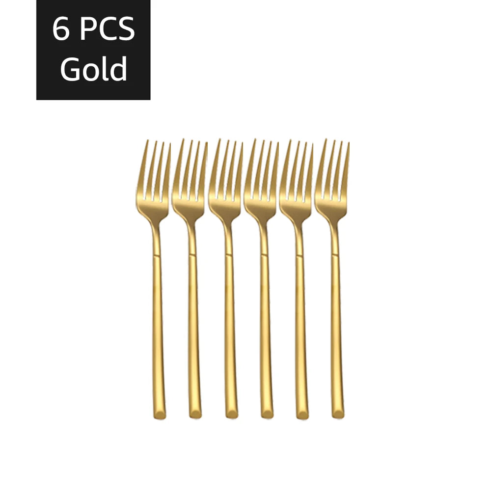 30-teiliges Gold Besteckset aus Edelstahl für 6 Personen – elegant - spülmaschinenfest