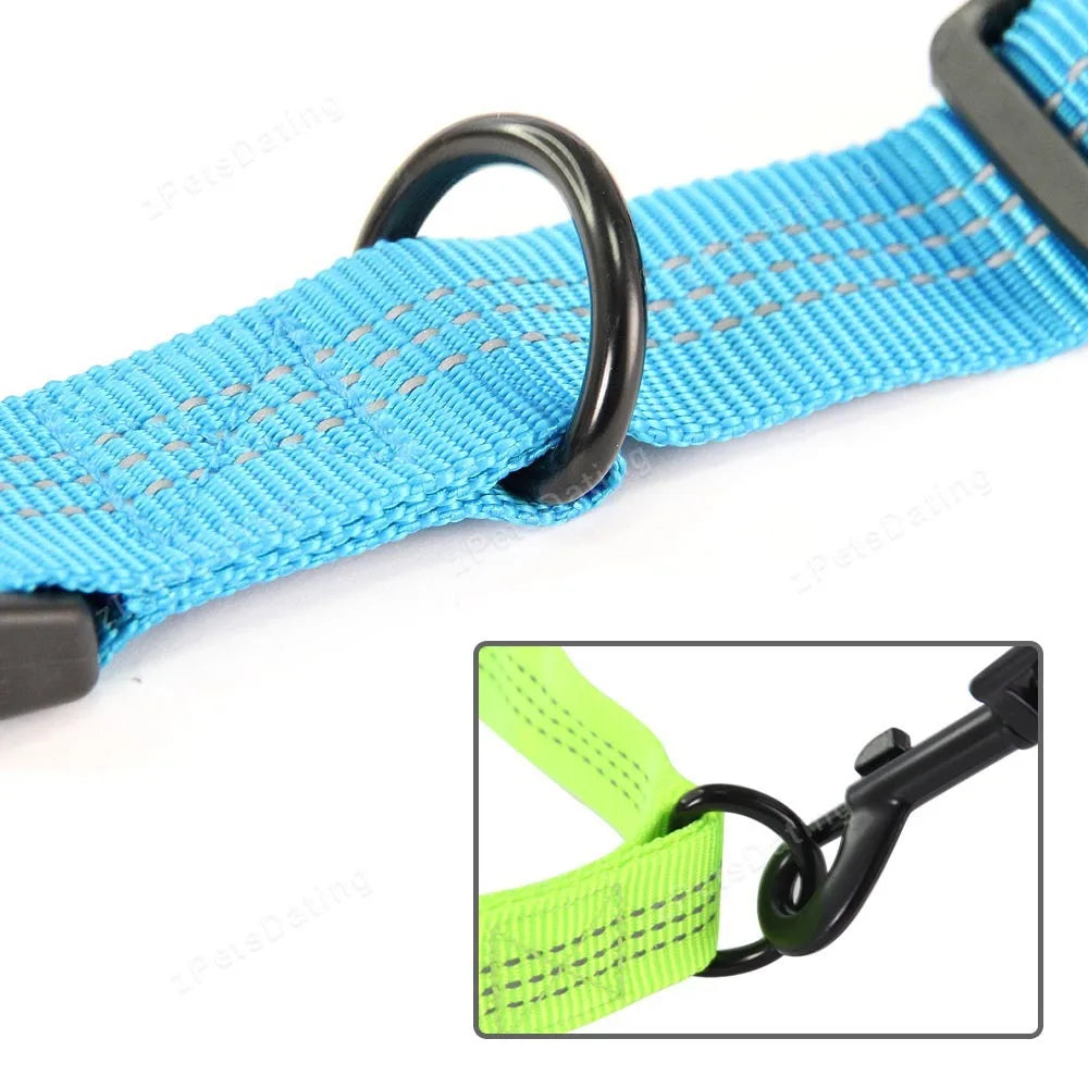 Sicheres Airtag Hundehalsband verstellbar reflektierend mit Hülle