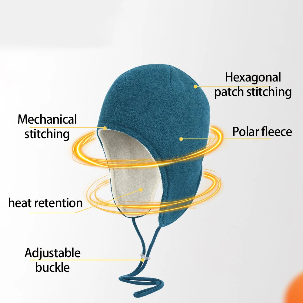 Warmer Fleece Ohrschutz Hut fuer Fahrrad Skifahren im Winter