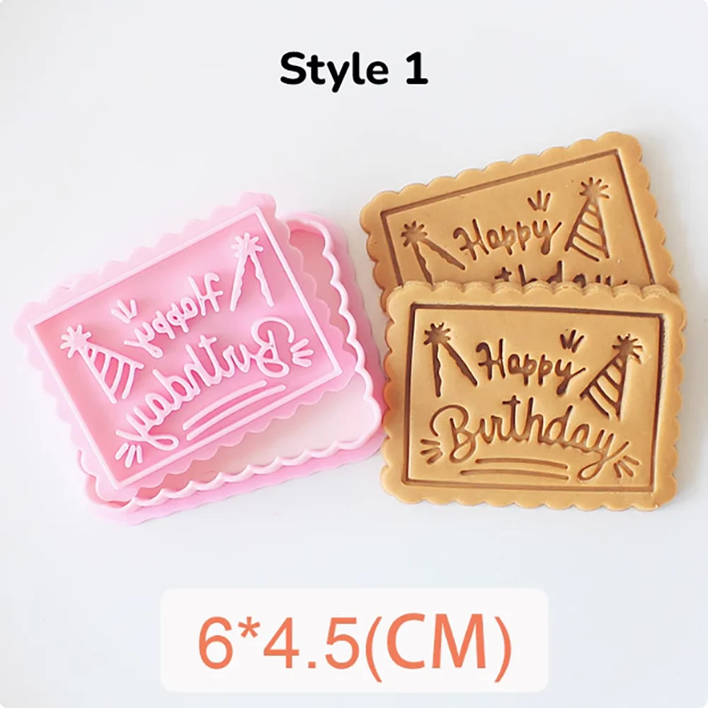 Happy Birthday Keksstempel aus PLA – Umweltfreundlicher Keksformer 2–7 cm