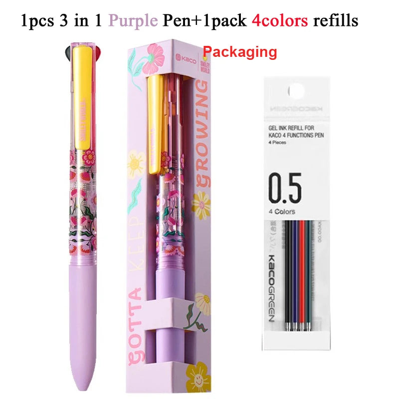 3-in-1 Multi Pen Druckbleistift mit Rot Schwarz Gel-Tinte für Büro Schule