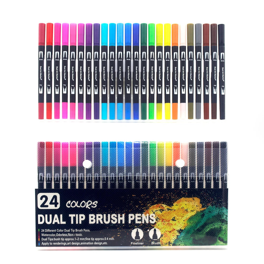 168 Farben Dual Brush Stifte für Aquarell, Manga - Schriftgestaltung