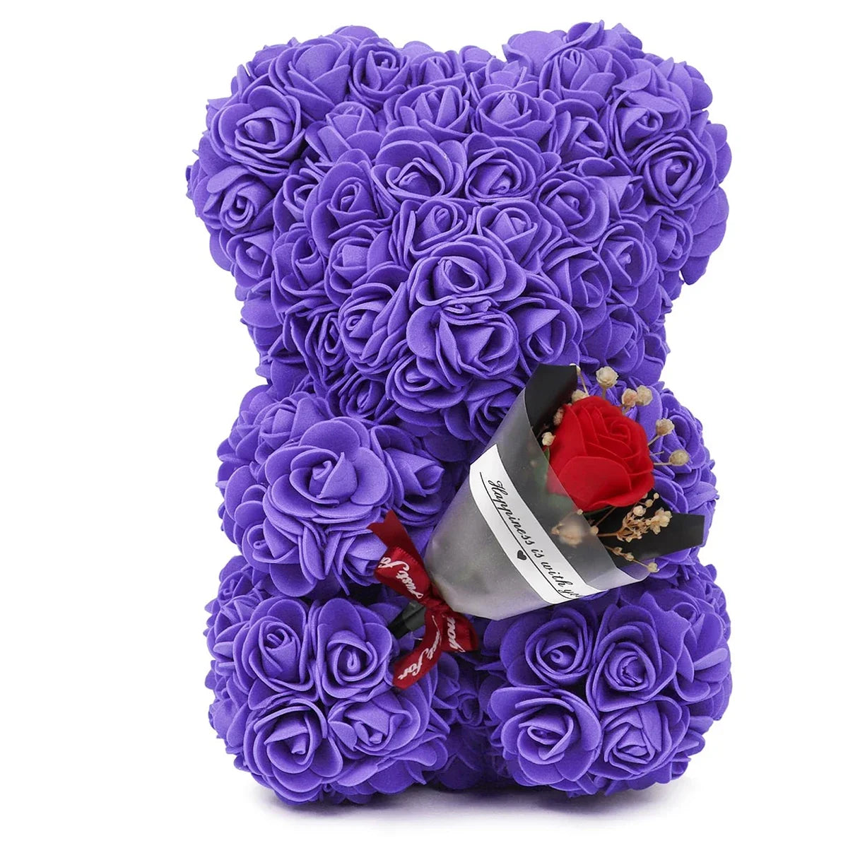 Ewige Rose Teddybär 25m Künstliche Blumen Geschenk und Dekoration-Yabubest - Home & More