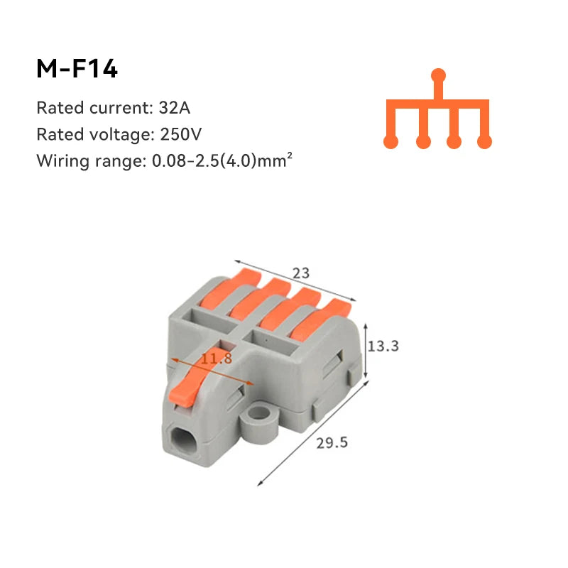Schnelle Mini Kabelanschlüsse 10/30/50 Stück – Universal Push-in Terminal Block