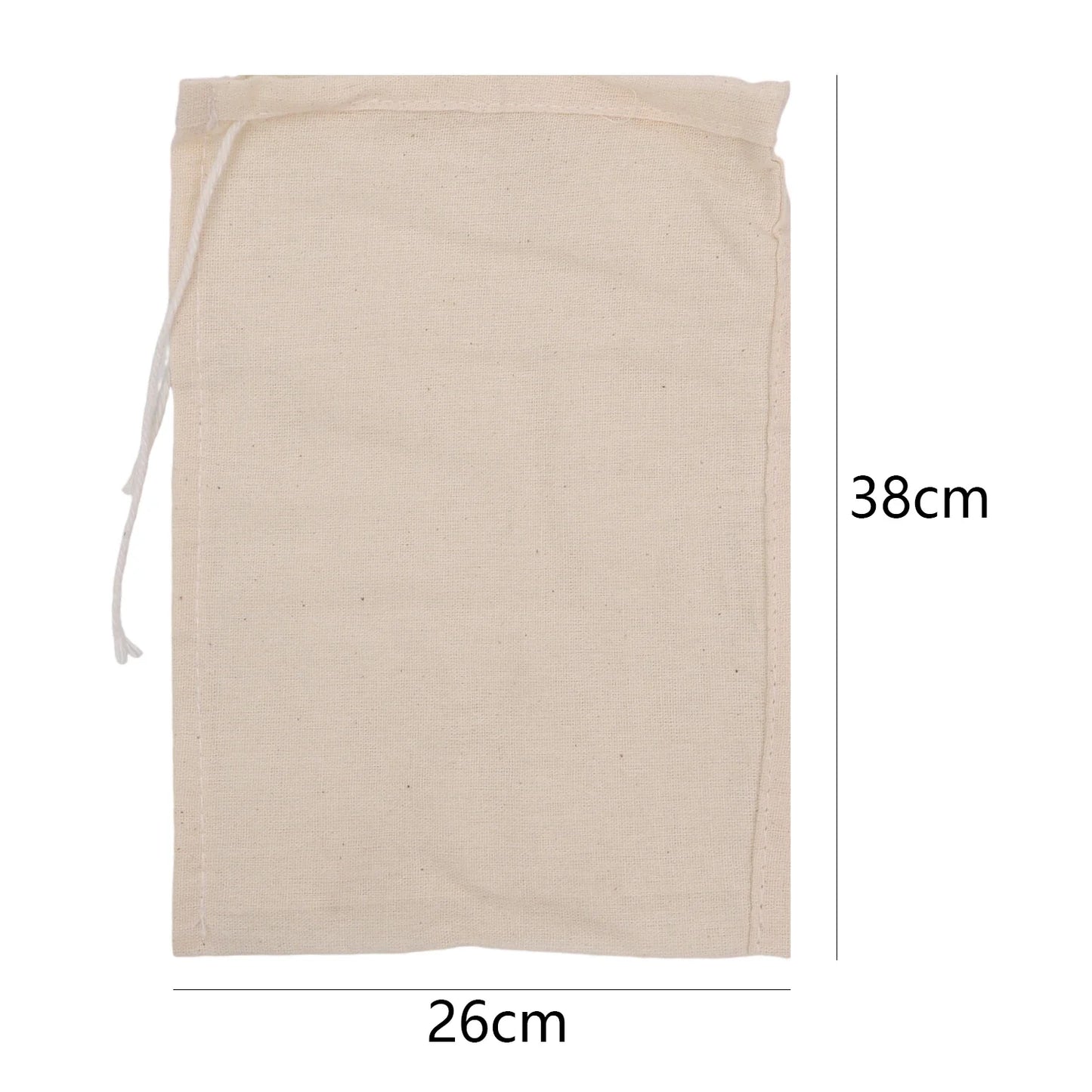 Baumwollbeutel mit Kordelzug als wiederverwendbares Filtertuch