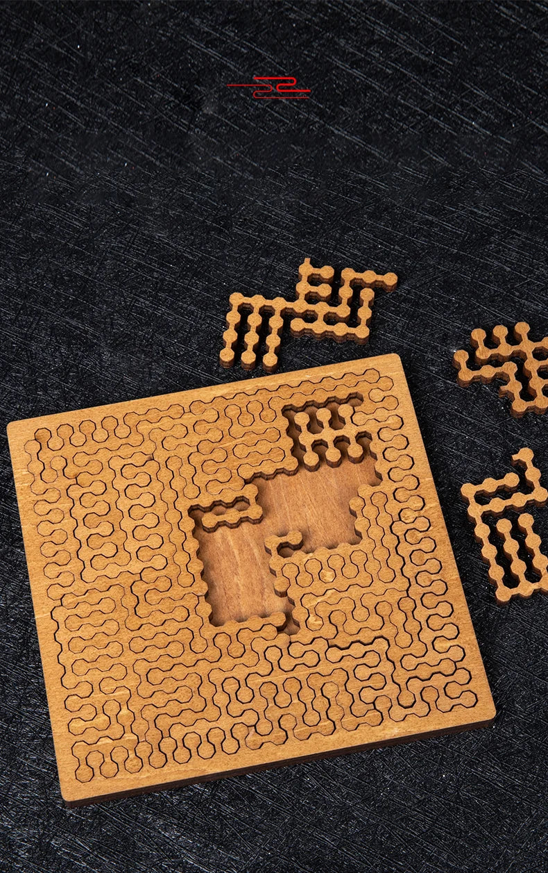 Unmögliches Holzpuzzle mit zehn Schwierigkeitsstufen für Erwachsene-Yabubestshop