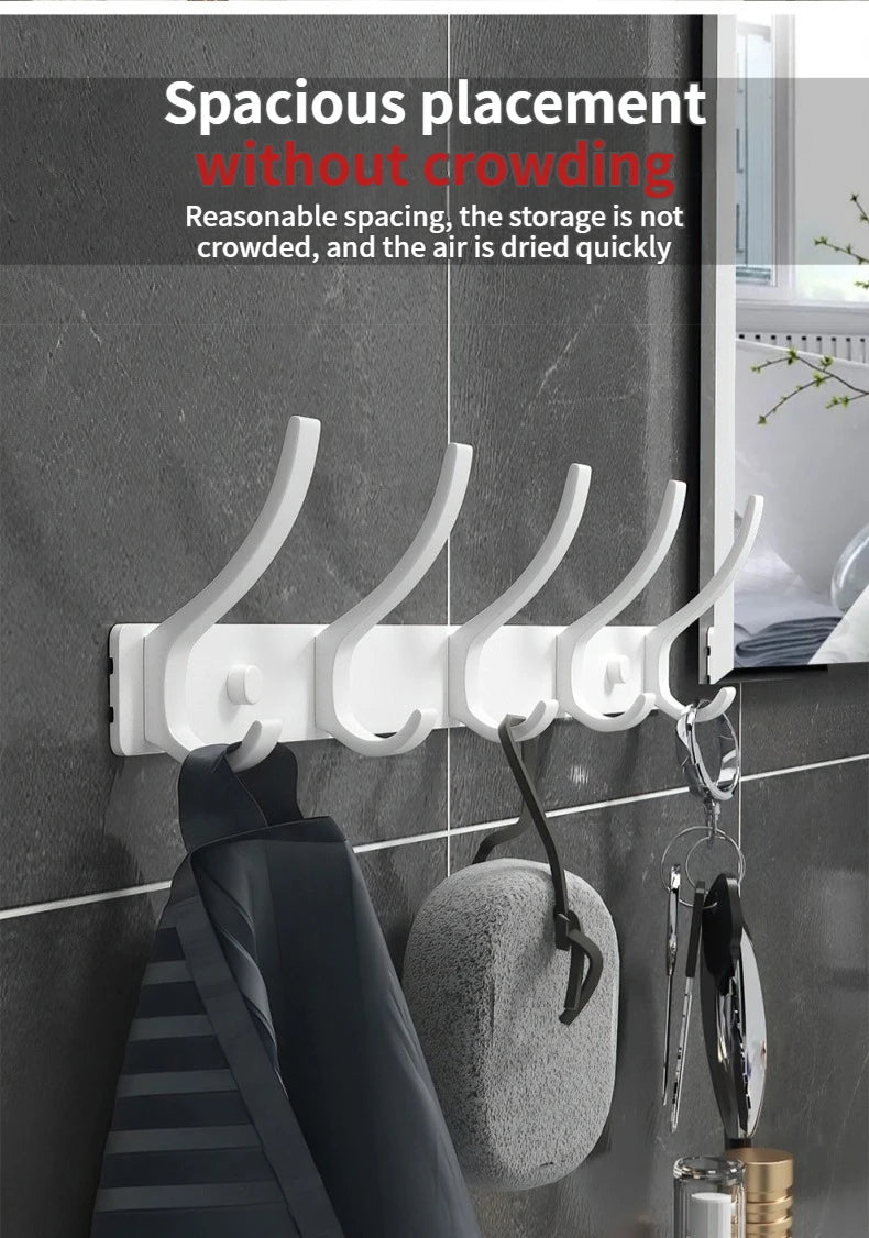 Kleiderhaken ohne Bohren – 6er Set Wandhaken Aluminium-Yabubest - Home & More