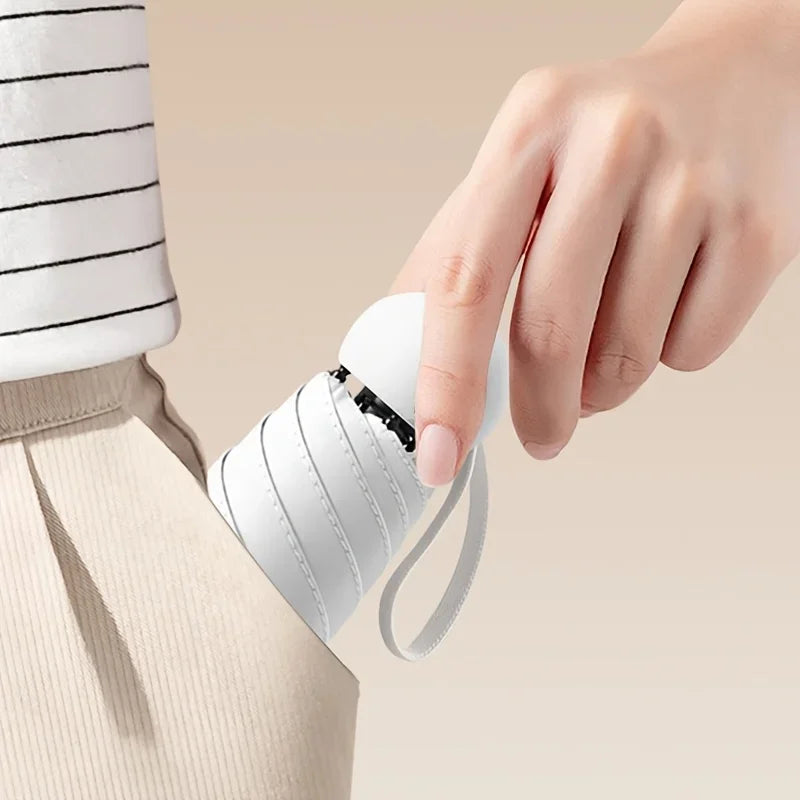 Ultraleichter kompakter Reise Regenschirm mit UV Schutz 5 Fach