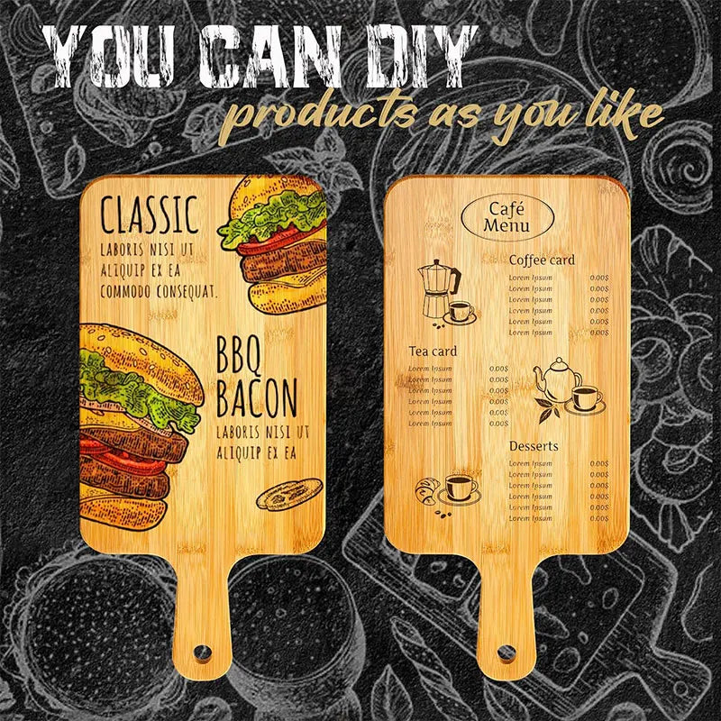 Bambus Schneidebrett mit Griff großes Holz Servierbrett Küche