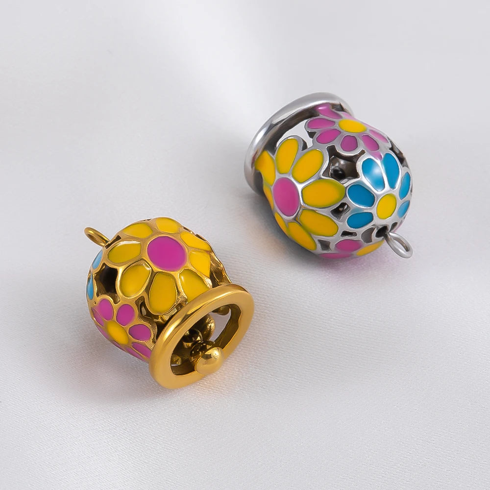 5 Stück Edelstahl Anhänger Gänseblümchen Herz Stern Glocke für Schmuck DIY-Yabubest - Home & More
